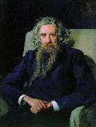 Nikolai Yaroshenko Portrait of Vladimir Solovyov, oil painting reproduction